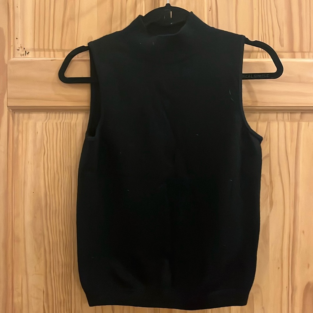 Anthropologie black sweater vest